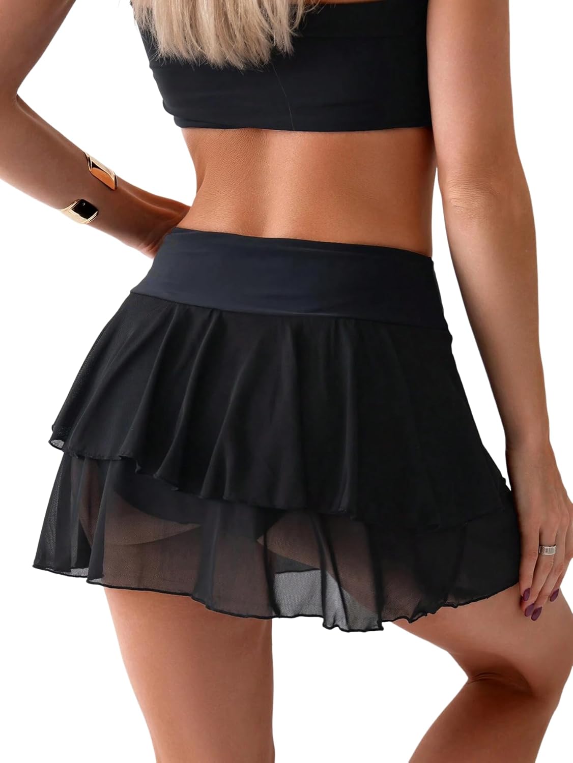 YELAIVP Women's Bikini Swimsuit Bottom with Ruffle Trim High Waisted Swim Skirt Tummy Control Bathing Suit Bottoms - Image 5