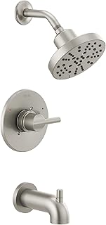 Nicoli 14 Series H2Okinetic Bathtub and Shower Faucet Set, Brushed Nicke...