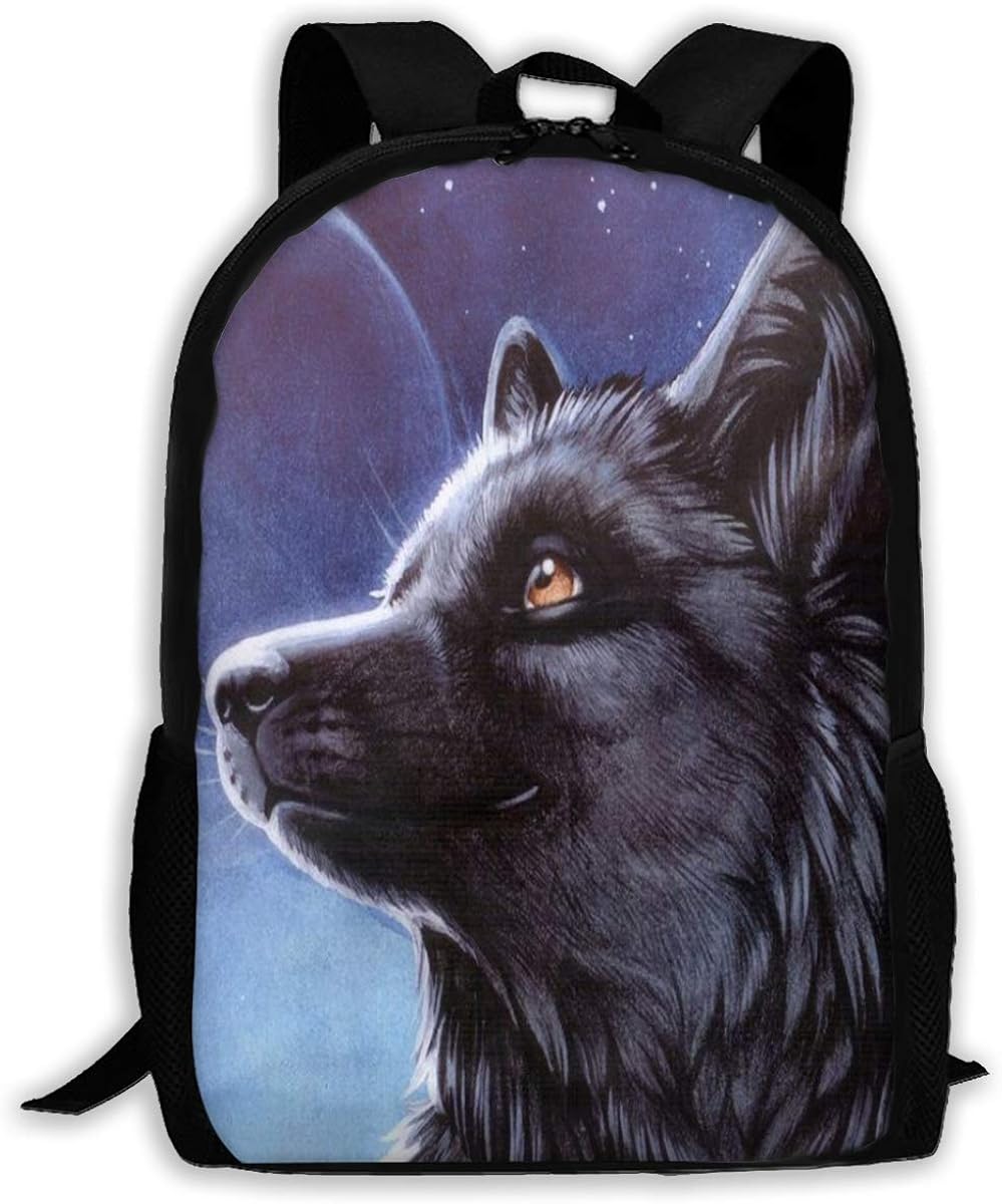 XTGOO Moonlight Wolf Print Adult Backpack Travel Backpack