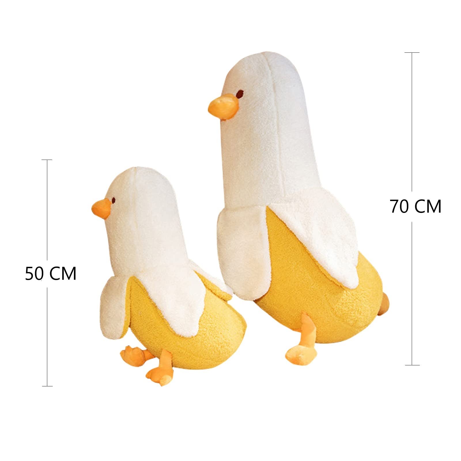 shownicer Pluche dier, banaan, eend, knuffeldier, knuffeldier, Kawaii eend, pluche kussen, speelgoed, werpkussen, eendkussen, cadeau voor Valentijnsdag, vriendin, meisjes, kinderen, 3 jaar (roze, 30