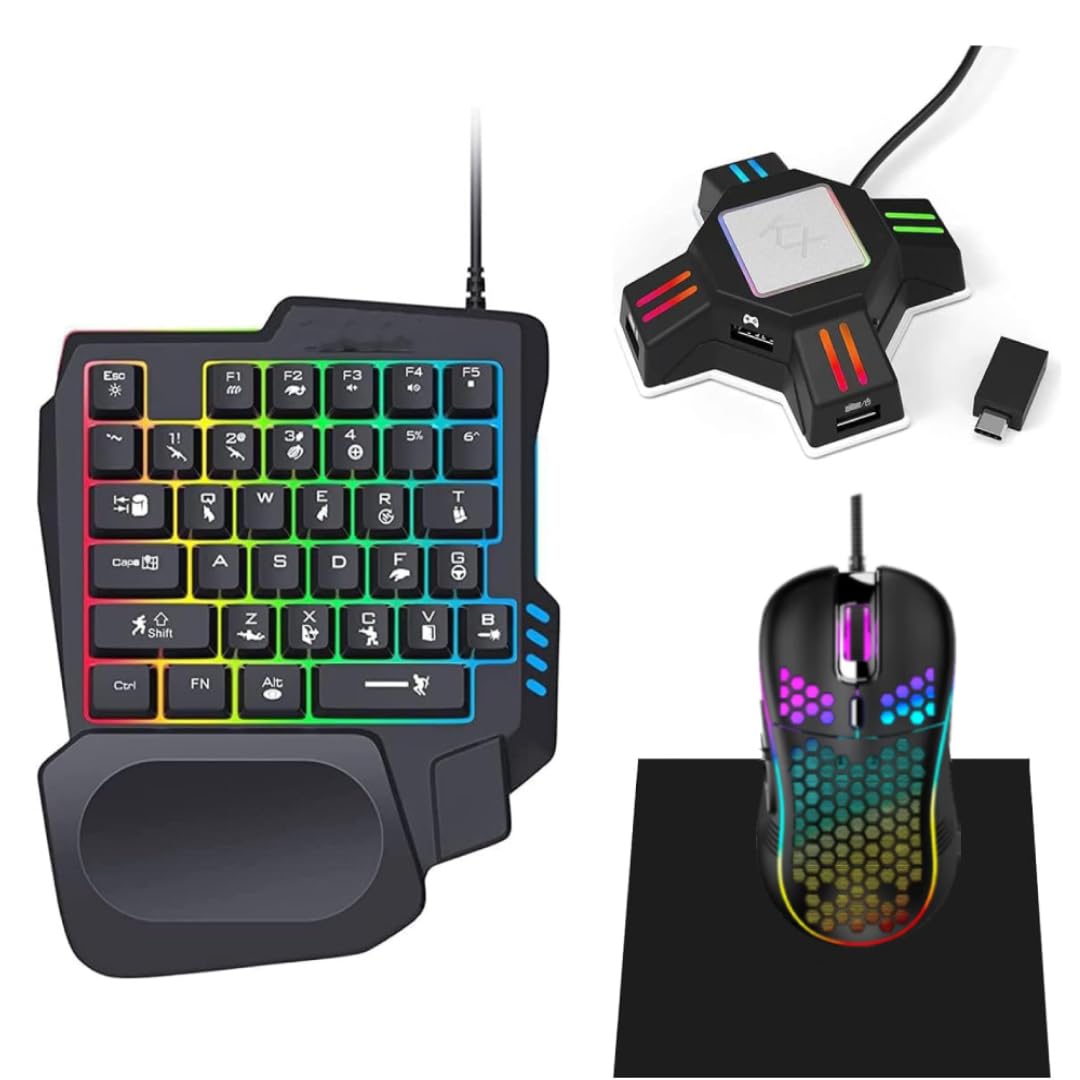 Amazon.co.jp: 片手キーボード マウス コンバーター セットこんばーた