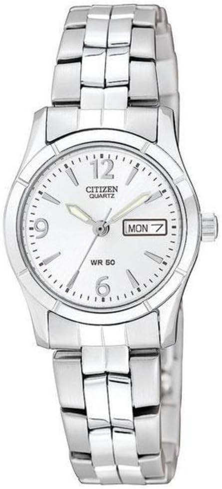 Quartz Womens Watch, Stainless Steel, Classic, Silver-Tone (Model: EQ0540-57A), Silver-Tone, Movement