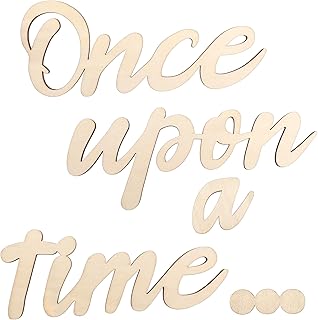 Once Upon a Time Sign Nursery Decor, Wood Reading Sign Wall Decor DIY Fa...