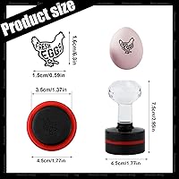 Vista 2 de SAVITA Lindos sellos de huevo para huevos frescos con sello de huevo para suministros (grabado con "huevos frescos")