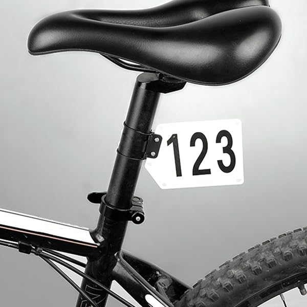 Support de numéro de Course pour vélo - Support de d'immatriculation et de Support - Support de numéro de Course - Support de numéro de Course Facile à Installer, Convient pour Tube Rond, Voir - 5