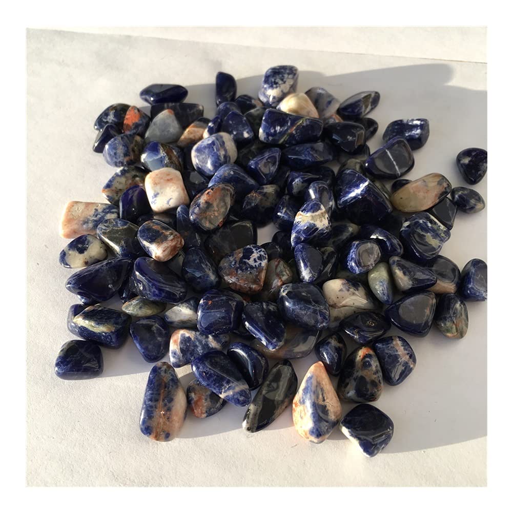 Cristal curativo Natural Azul Venas Piedra Grava Azul Cristal Piedra Grava Acuario jardín energía curativa Piedra Decoración Crystal Specimen (Size : 500g)