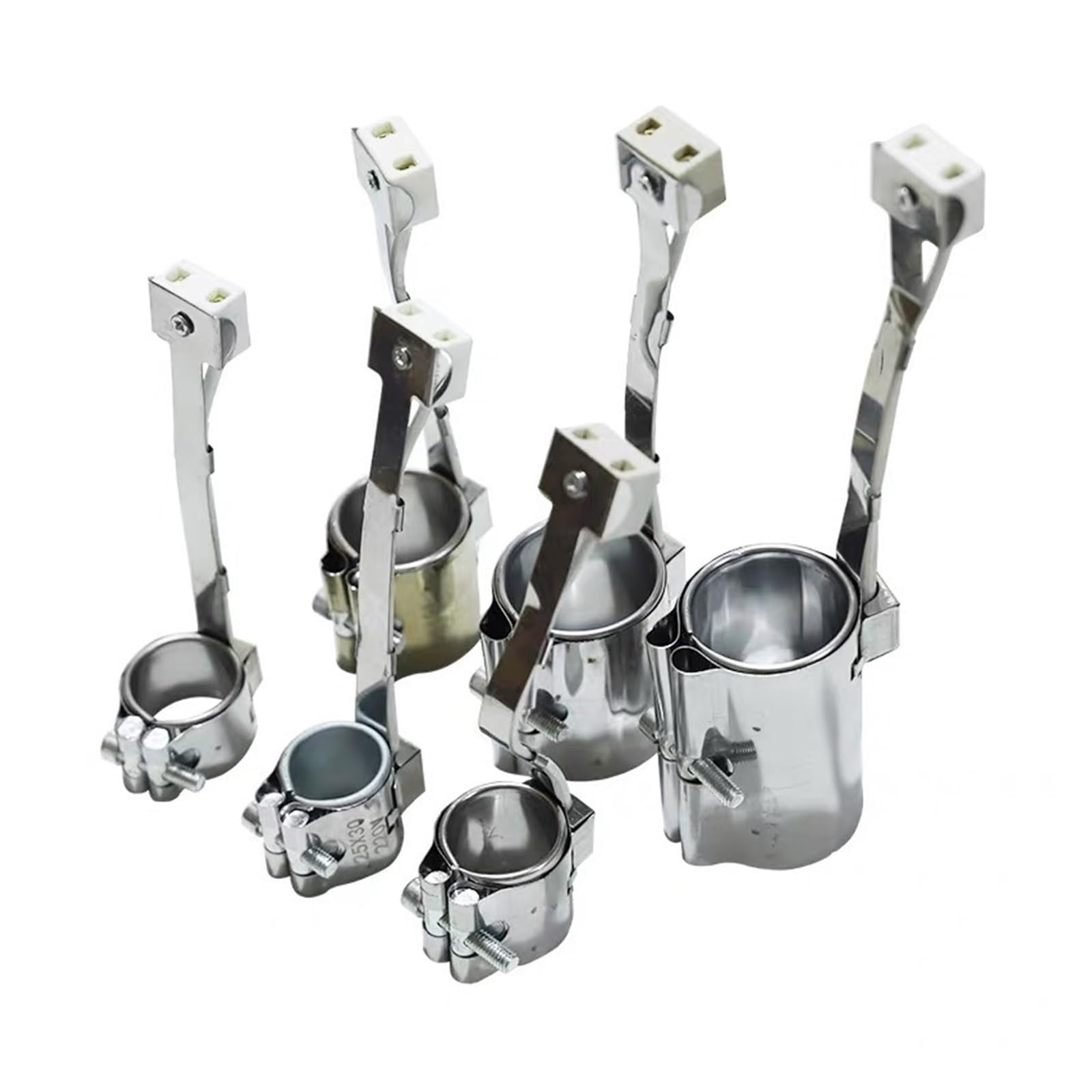 10 sztuk ceramicznych grzejników taśmowych 220 V, element grzejny, grzejnik taśmowy ze stali nierdzewnej, pierścień grzewczy do wtryskarek (ID40 mm wysokość 55 mm)