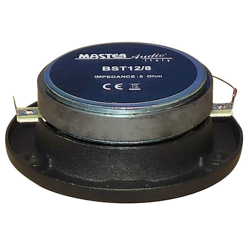 2 Super Tweeter MASTER AUDIO BST12/8 BST 12/8 175 Watts rms et 350 Watts Max avec 9,50 cm de diamètre 98 DB 8 ohm 2,70 cm Profondeur, la Paire