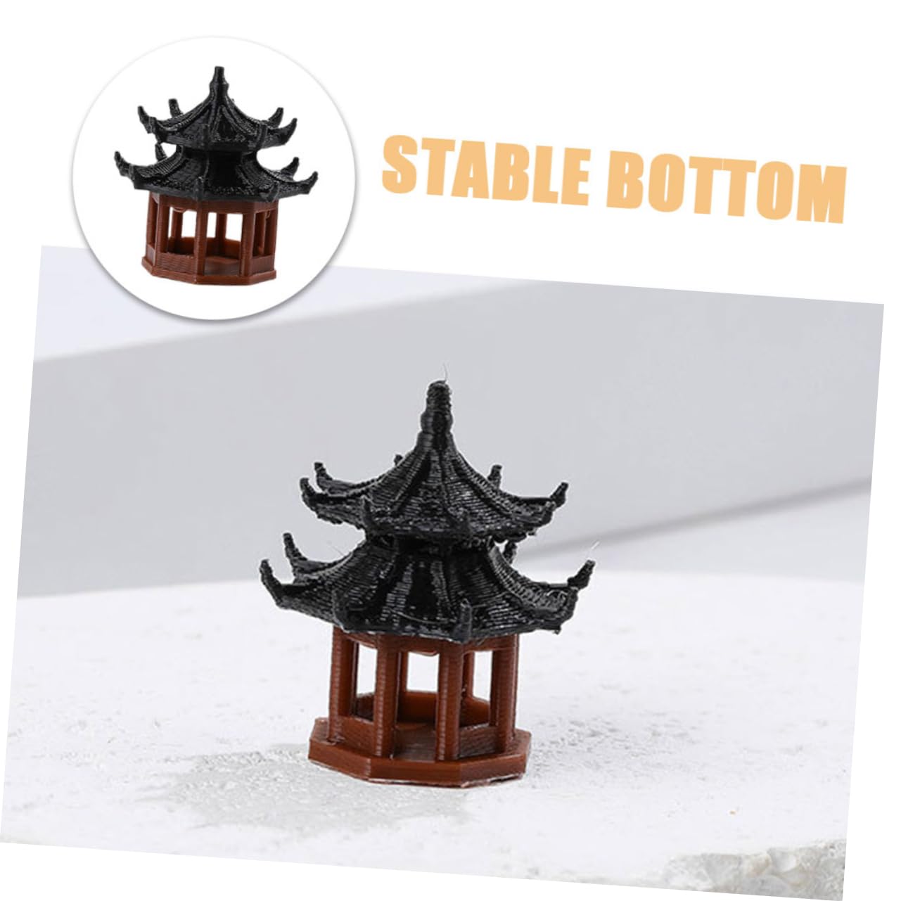 Cabilock 20 Piezas de Paisaje Micro Pagoda pabellón en Miniatura Ornamento del Castillo del Acuario Decoración de Paisaje Estatua de paisajismo estatuilla en Miniatura el plastico
