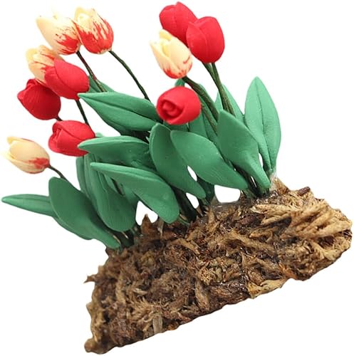 1 pieza de casa de muñecas, mini flores, plantas de casa de muñecas en miniatura, figura modelo de casa de muñecas a escala 112, mini decoración de