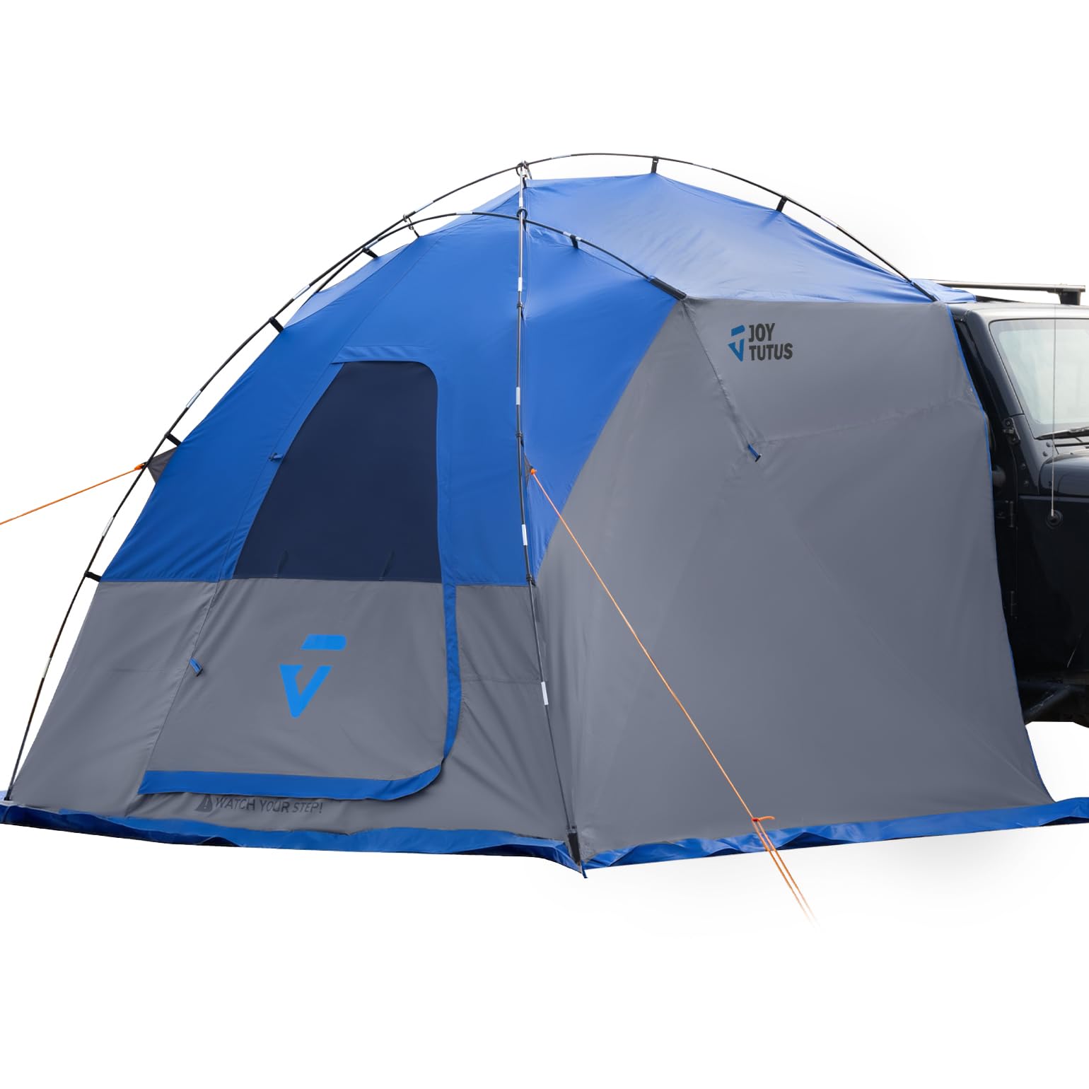 JOYTUTUS Car Shelter with Full-Coverage Sunshade for Side or Rear, Universal Mount Vehicle Awning and Car Camping Tent, Easy Set-up Buckles, Roll up Sides and Windows, UV50+, Rainproof, Gray Blue-image-37