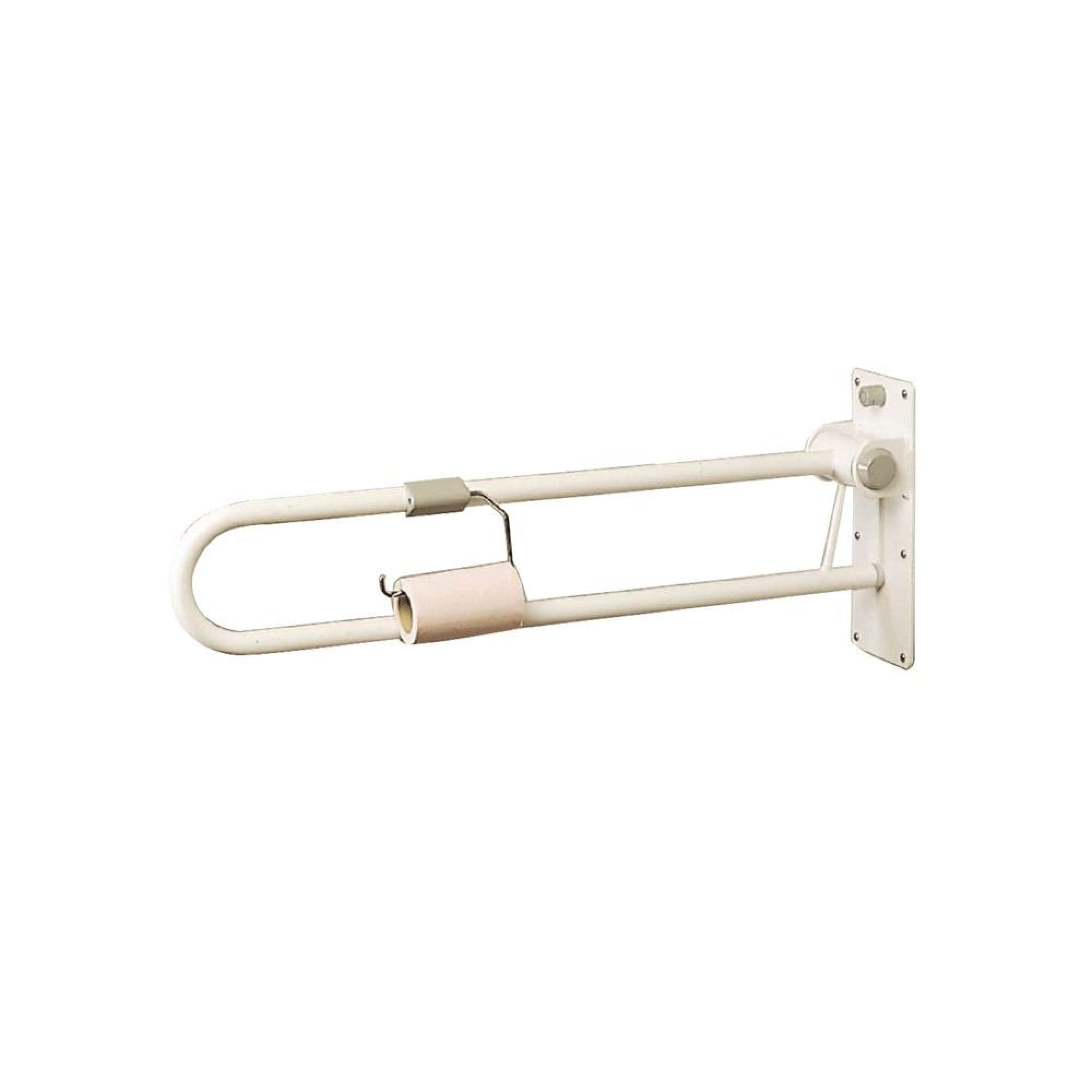 Homecraft Devon Deluxe Folding Support Rail, Bathroom Aid for Elderly, Handicapped, Disabled users, Bathroom Grab Bar for Stability and Control, Fold-Up Bathroom Safety Support Handle, 77cm