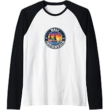 Bali Indonesia Vintage Sailing Sail Boat xi Raglan Baseball Tee