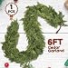 Nazano 6 Feet Real Touch Christmas Cedar Garland, Artificial Green Faux Cedar Pine Garland for Furniture, Window, Stairs, Mantle, Indoor/Outdoor Christmas Decor