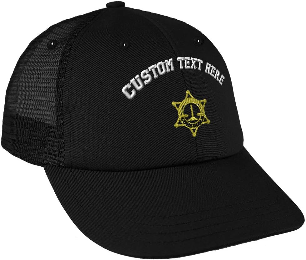 Custom Snapback Baseball Cap Constable Police A Embroidery Design Cotton Snaps
