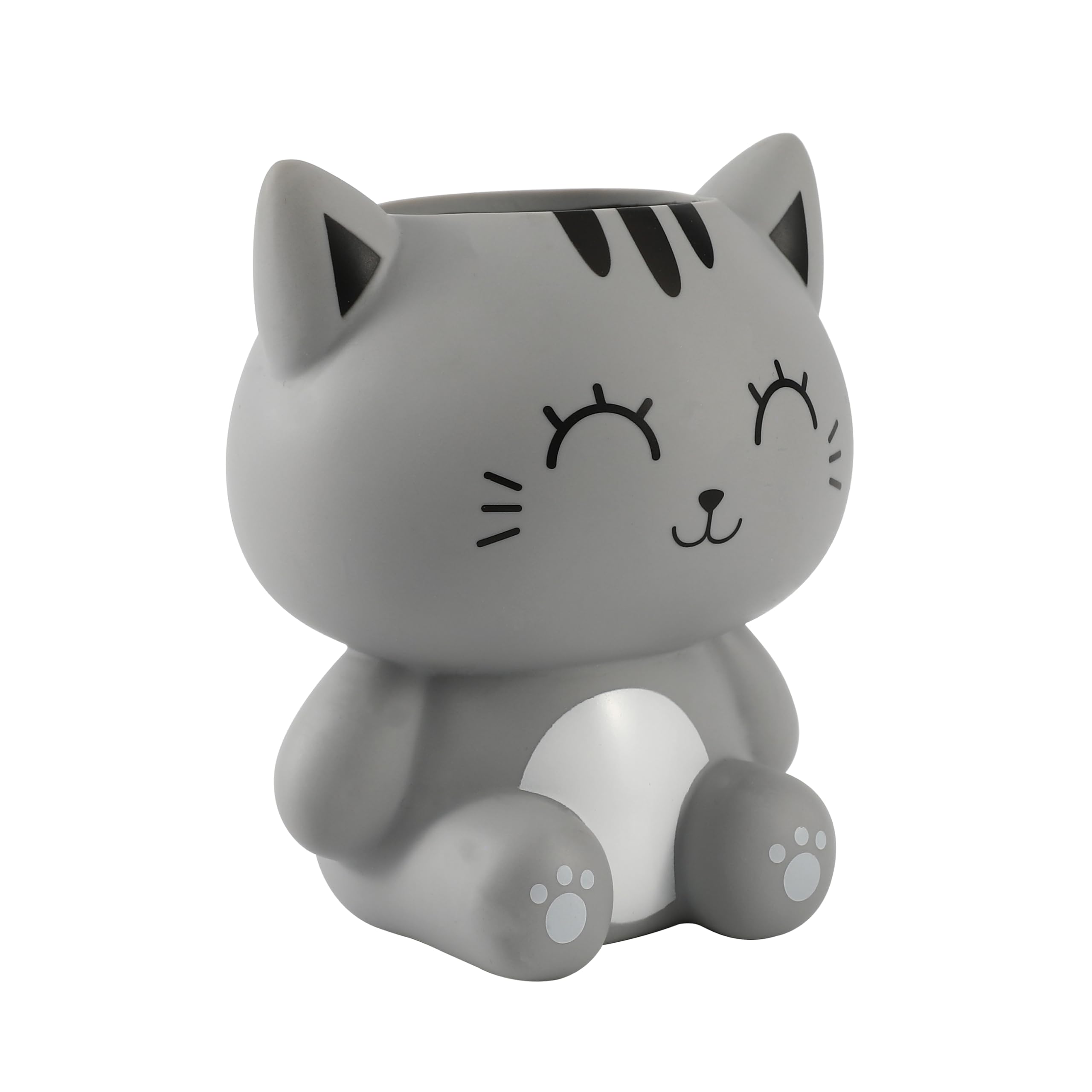 I-TOTAL - 3D Pen Holder - Kawaii Style Desk Organizer for Pens and Accessories, Gift Idea (GREY CAT) - Image 4