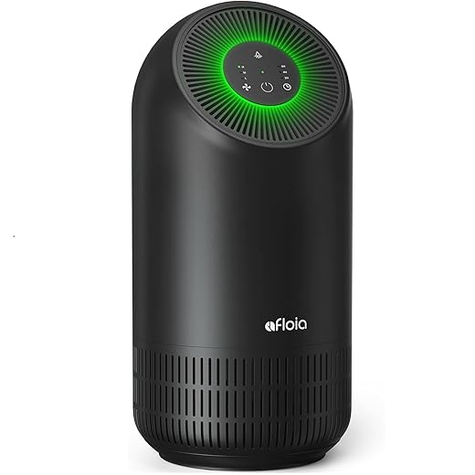 Afloia Air Purifier for Pets, Air Purifiers for Home Large Room Up to 880 Ft², Efficient Filter Air Cleaner for Home Remove 99.99% Pets Hair Odor Dust Smoke Mold Pollen, Fillo Black