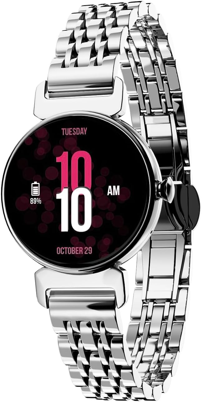 Vibez by Lifelong Ruby Smartwatch VBSW2205 with Bluetooth Calling (Silver)