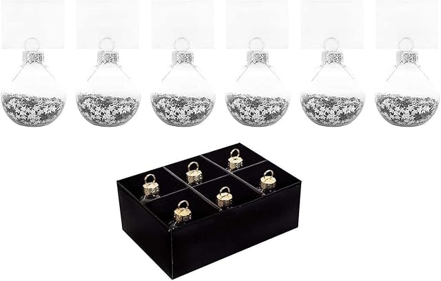 YöL 12 Place Cards Holders Star Confetti Christmas Dinner Party Accessories Silver