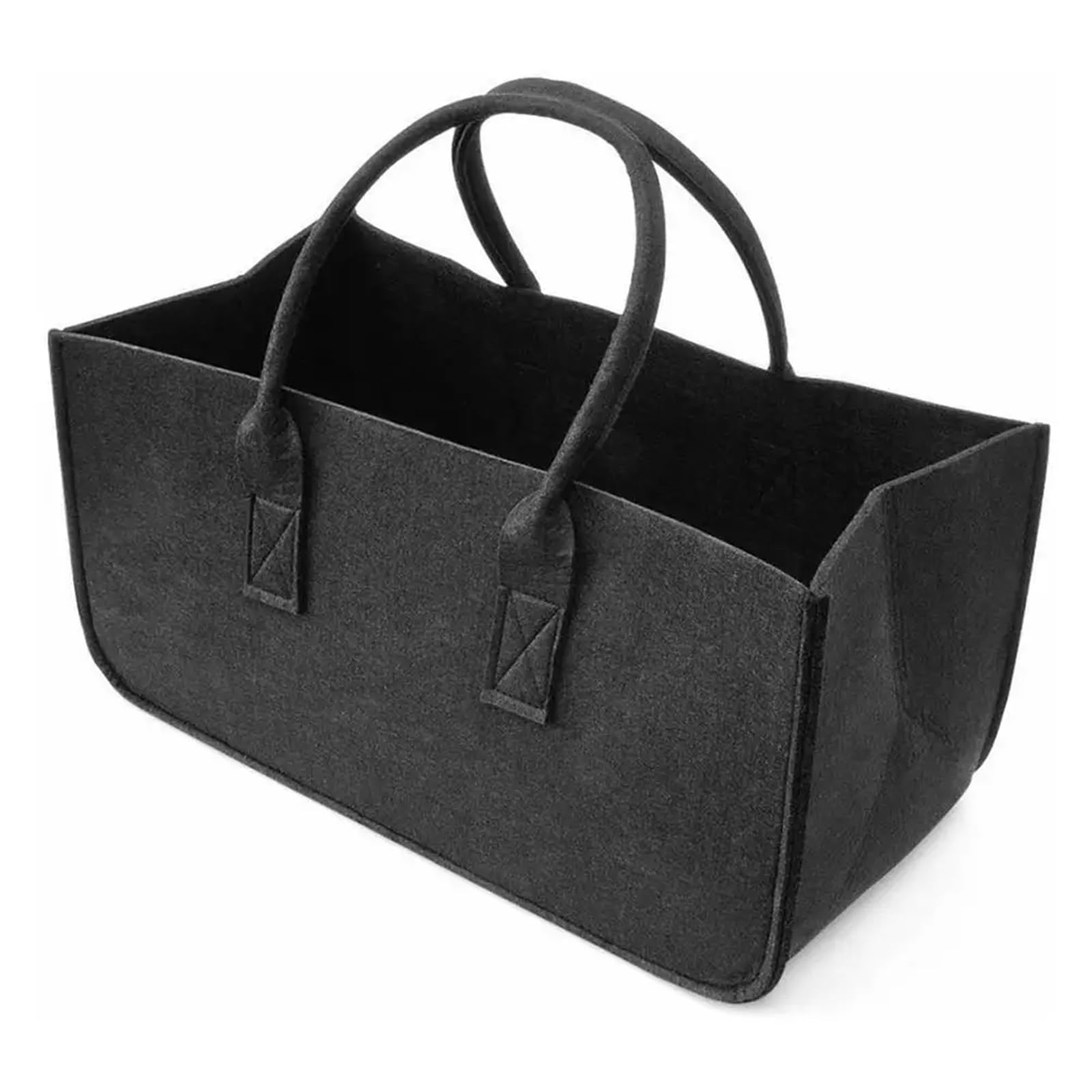 Holztragetasche for Brennholz, Filz, Brennholzkorb, Holztasche, Träger mit Tragegriffen, rechteckige Kaminholztasche FüR Brennholz