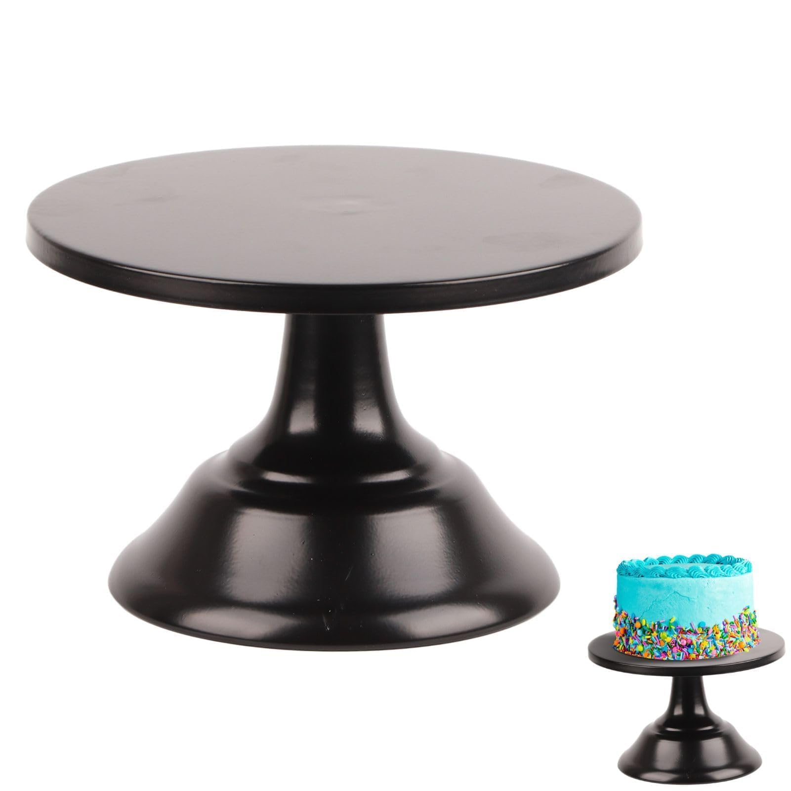 Présentoir à gâteau en métal noir de style rustique pour buffets d'exception