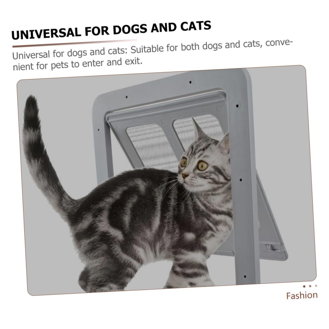 Chatière pour Chien et Chat en PC et Nylon, Blanche | Volet de Remplacement, Circulation D’air Pratique, Entrée et Sortie Faciles pour Animaux