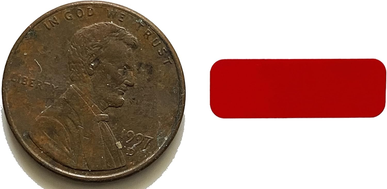5,000 Red TamperColor Tamper Evident Red Security Label Seal Sticker, Rectangle 0.75" x 0.25" (19mm x 6mm).