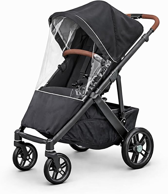 Rain Cover Fits for UPPAbaby Vista/Vista V2/Vista V3/Cruz/Cruz V2 Stroller – Windproof Weather Shield with Zipper Window & Air Vents, All-Season Stroller Rain Protector