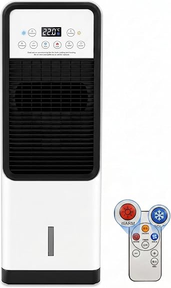 4-in-1 Portable Air Conditioner Fan 8000 BTU & 1800W Heating Combo, Windowless AC Unit with 2L Tank, Remote, 8H Timer, 110 Oscillation, 3 Speeds Quiet Swamp Cooler for Bedroom