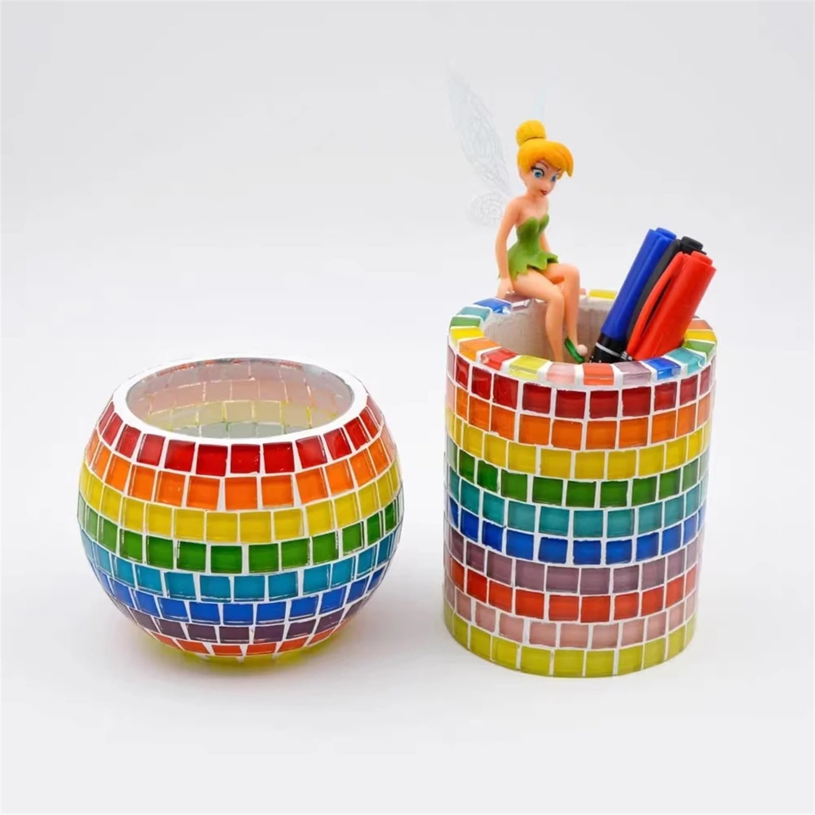 Ceramika Mozaiki 50 szt. Wielokolorowe płytki szklane 1cm x(Color 10)
