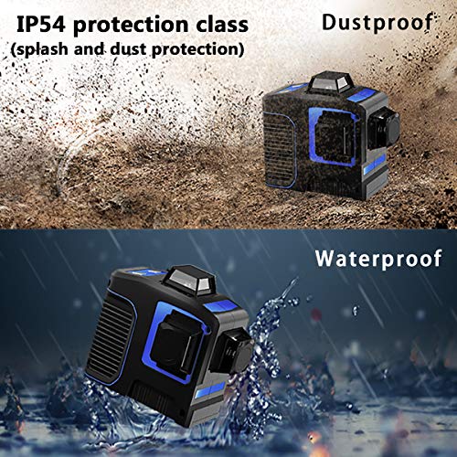 HANMATEK LV3D Green Beam Self-Leveling Laser Level 3x360 Cross Line Three-Plane Leveling and Alignment Laser Level,Two 360° Vertical and One 360° Horizontal Line floor tile construction, marking tool - Thumbnail 7