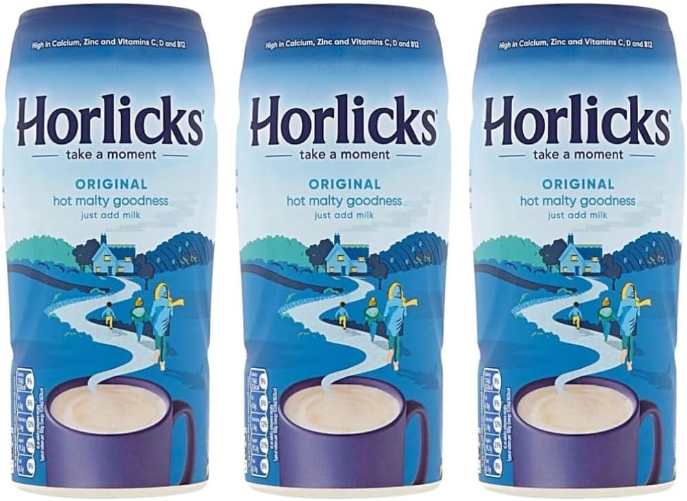 Original Hot Chocolate - Bundle Consisting of Horlicks Original Malted Milk Drink 400g (3 Pack)