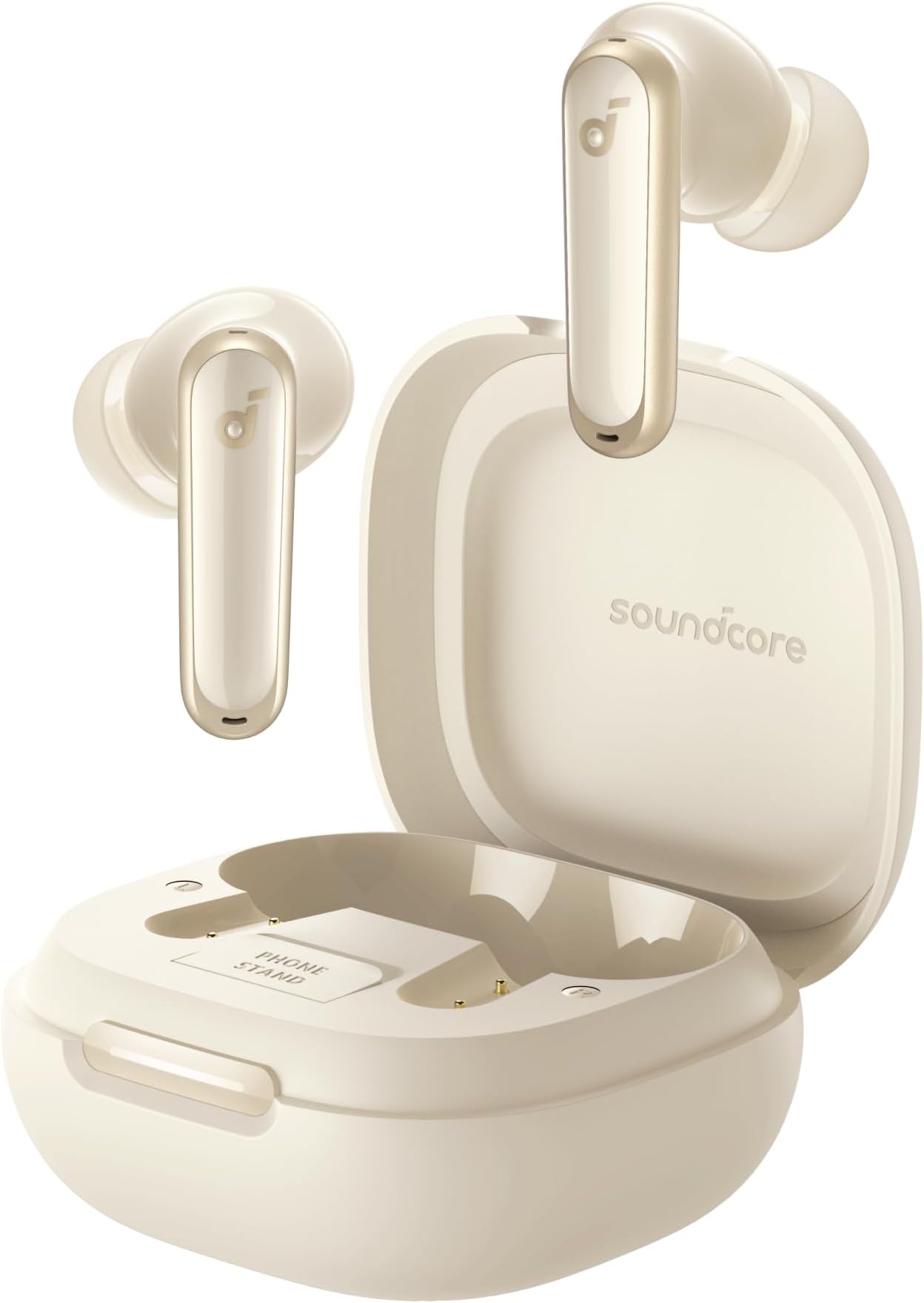 P40i by Anker, Noise Cancelling Wireless Earbuds, Adaptive Noise Cancelling to Environments, Heavy Bass, 60H Playtime, 2-in-1 Case and Phone Stand, IPX5, Wireless Charging, Bluetooth 5.3