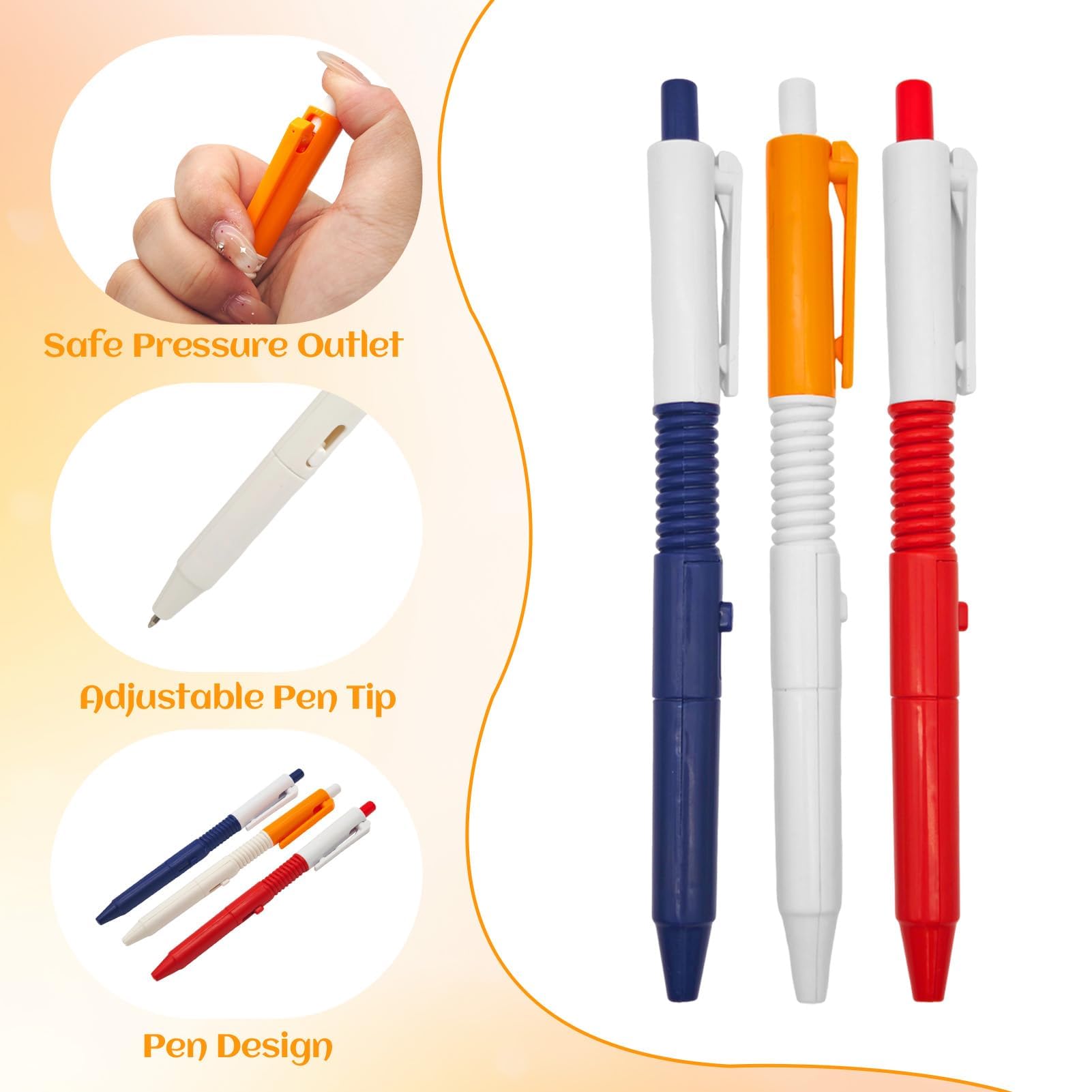 3 Penne A Spruzzo, Penna A Spruzzo d'Acqua Scrivibile, 2 in 1, Penna Scrivibile, Spillo, per Ufficio Scolastico