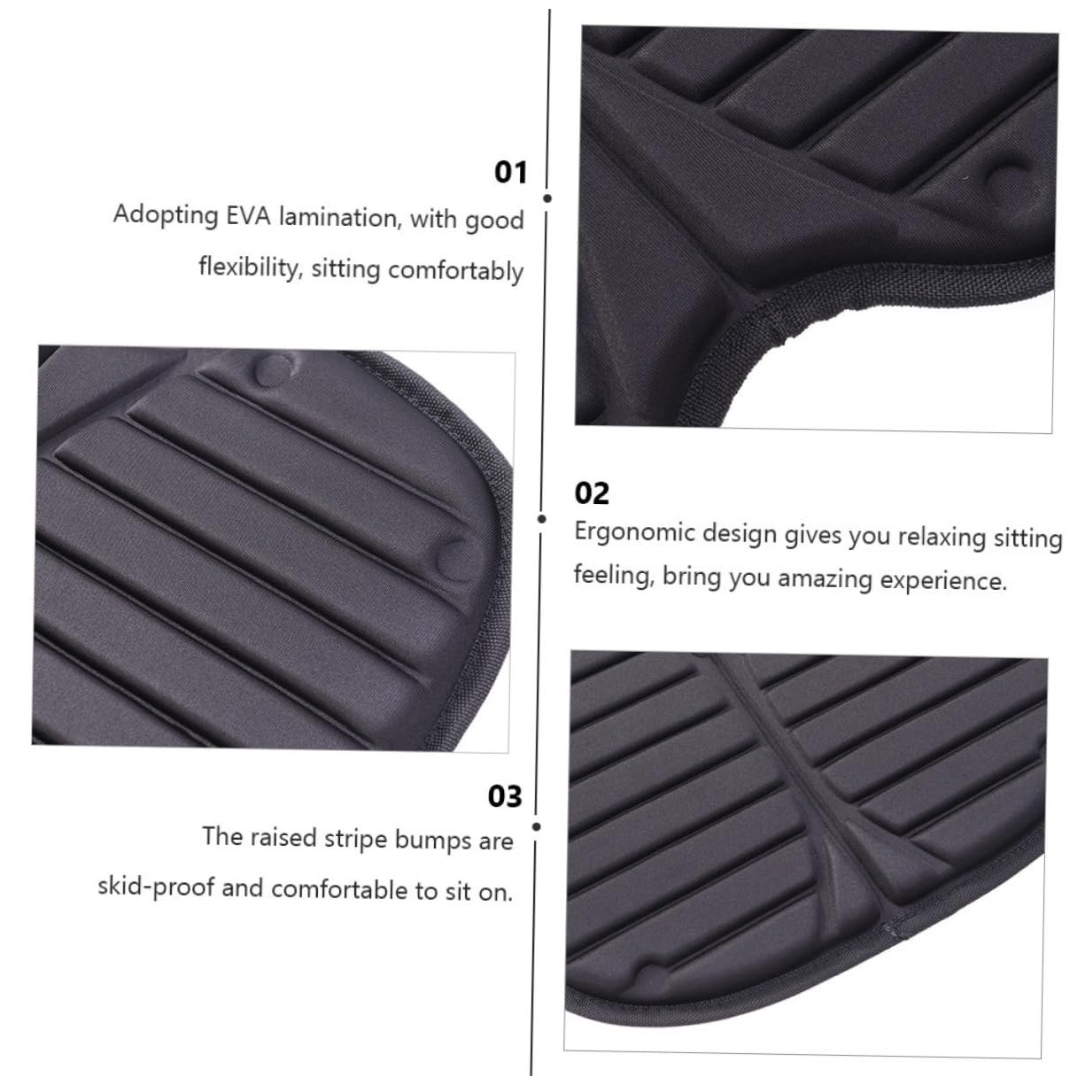 Kisangel 2stücke Kajaksitzkissen Sitzpolster Für Kajak Und Kanufahren Ergonomisches Design Tragbar Weich Bequem Und Rutschfest Für Outdoor-aktivitäten Inklusive Kunststoffschrauben