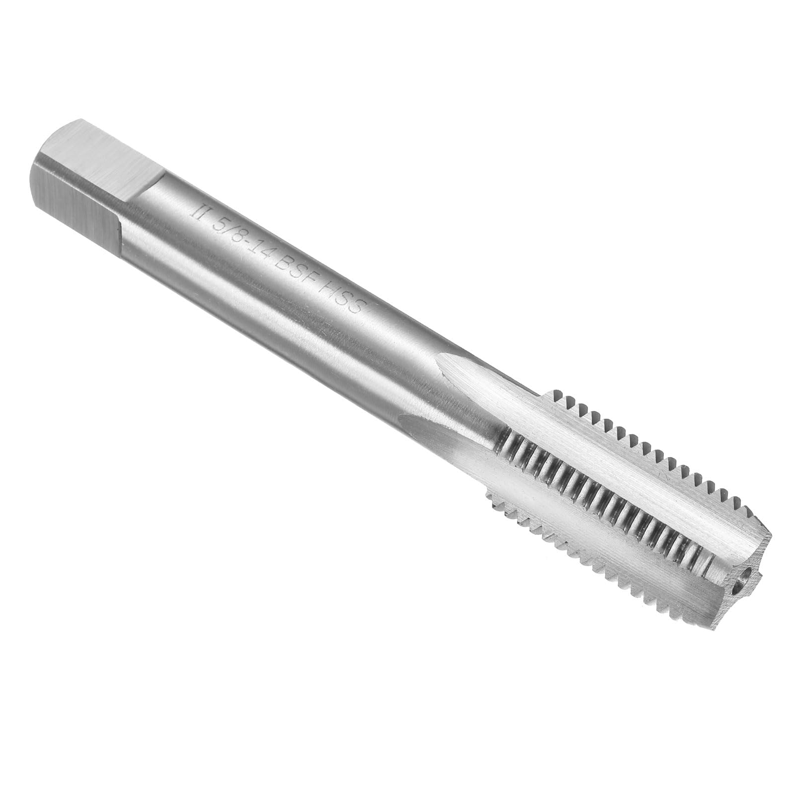 sourcing map Hand Bottom Tap 5/8-14 BSF 2B Thread Bottoming Style Threading Taps High Speed Steel HSS6542 Straight Flutes Screw Tapping Tool
