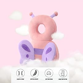 PandaEar Baby Head Protection Backpack, Toddler Walking Head Protector, Adjustable Head Protector Pad Safety Cushion (Pink)