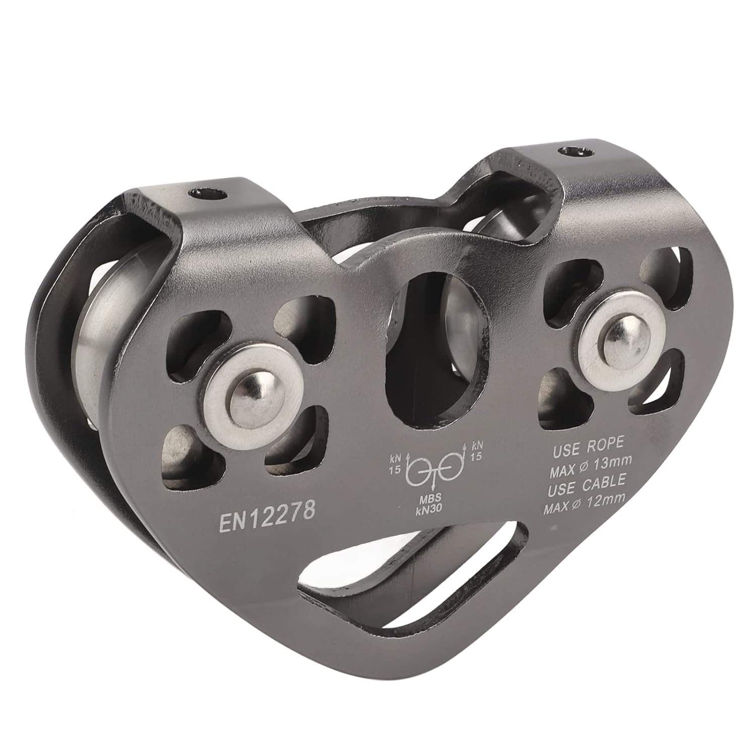 Tandem Dual Cable Trolley, ZJchao Zipline Swivel Pulley Rock Climbing Aluminum with Dual Trolley for Mountaineering