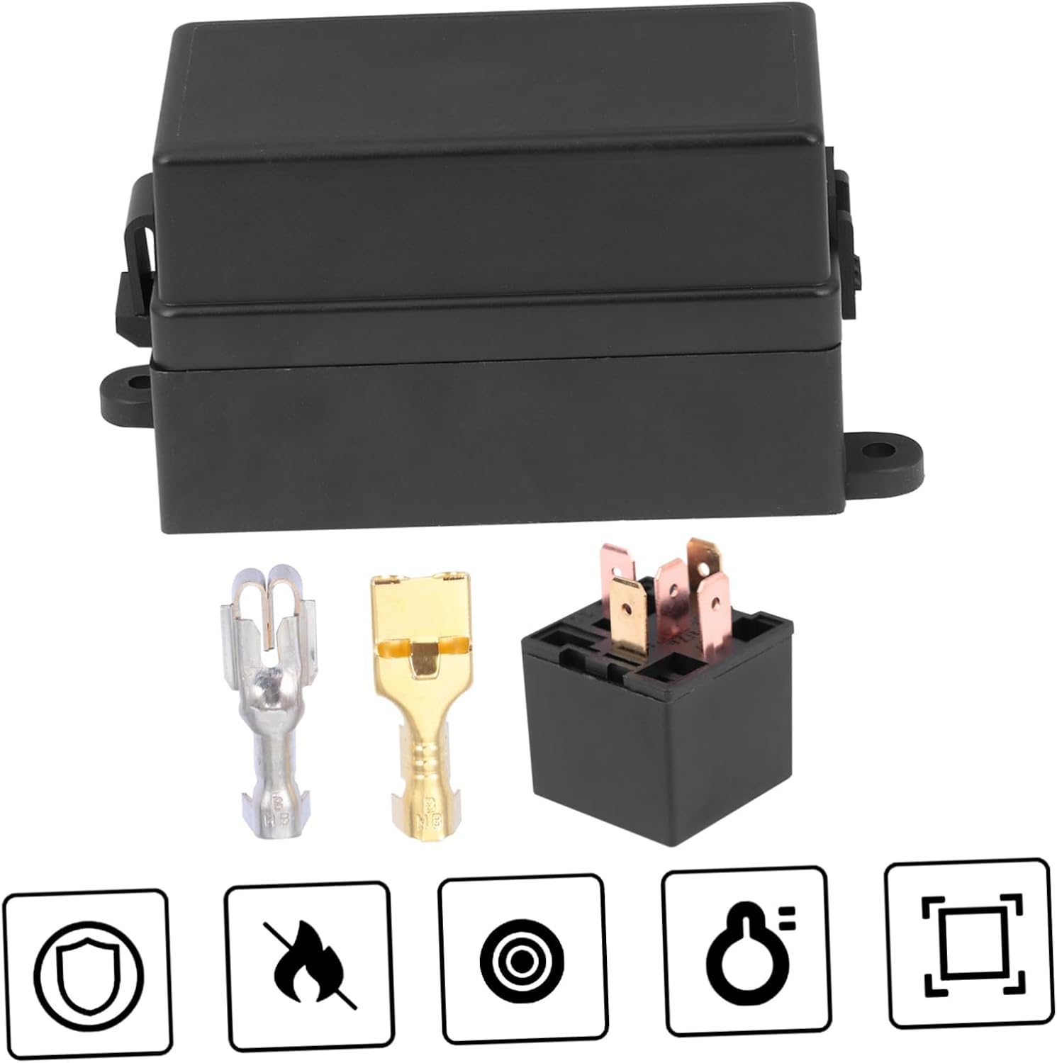 Gatuida 2pcs 12 Fuse Holder Automotive Fuse Block Charger Gadgets Tap Kit Puller Organizer Retractable d Cars Tuners Car Stand Power Solder Console Electronic Black