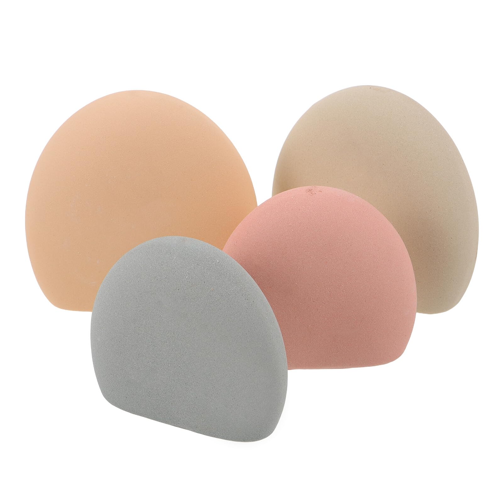 Artibetter Piedras Decorativas para Acuario 4 Piezas Medianas Rosa y Azul Grandes Amarillo y Verde Piedras Naturales Redondas para Paisajismo Submarino y Macetas Grava de Río para