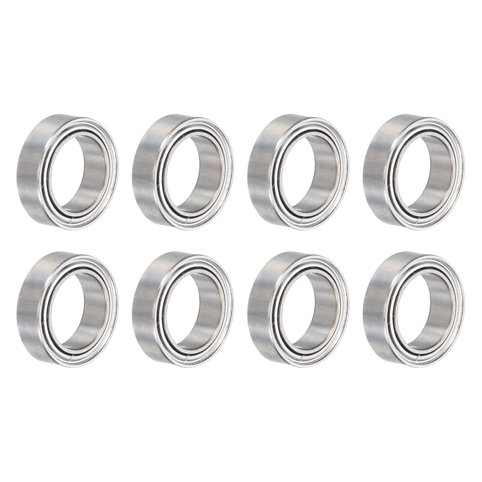 QUARKZMAN 8 sztuk MR128Zz sztywne łożyska kulkowe Z2 8 x 12 x 3.5mm stal wysokowęglowa chromowane łożysko podwójne ekranowane metalowe precyzyjne łożyska, P0 (Abec 1)