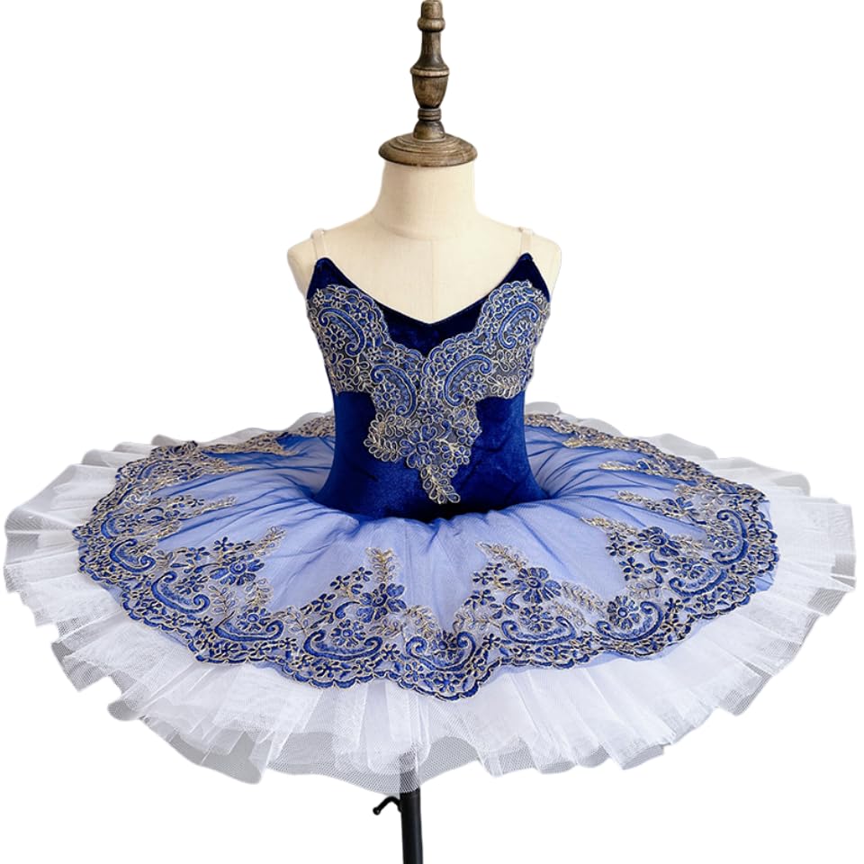 Masif Falda de Ballet para niñas Vestido de Danza para niños Falda mullida Bluebird Tutus Ballet Profesional Vestido de tutú Bailarinas Faldas de Carnaval Fiesta de tutú