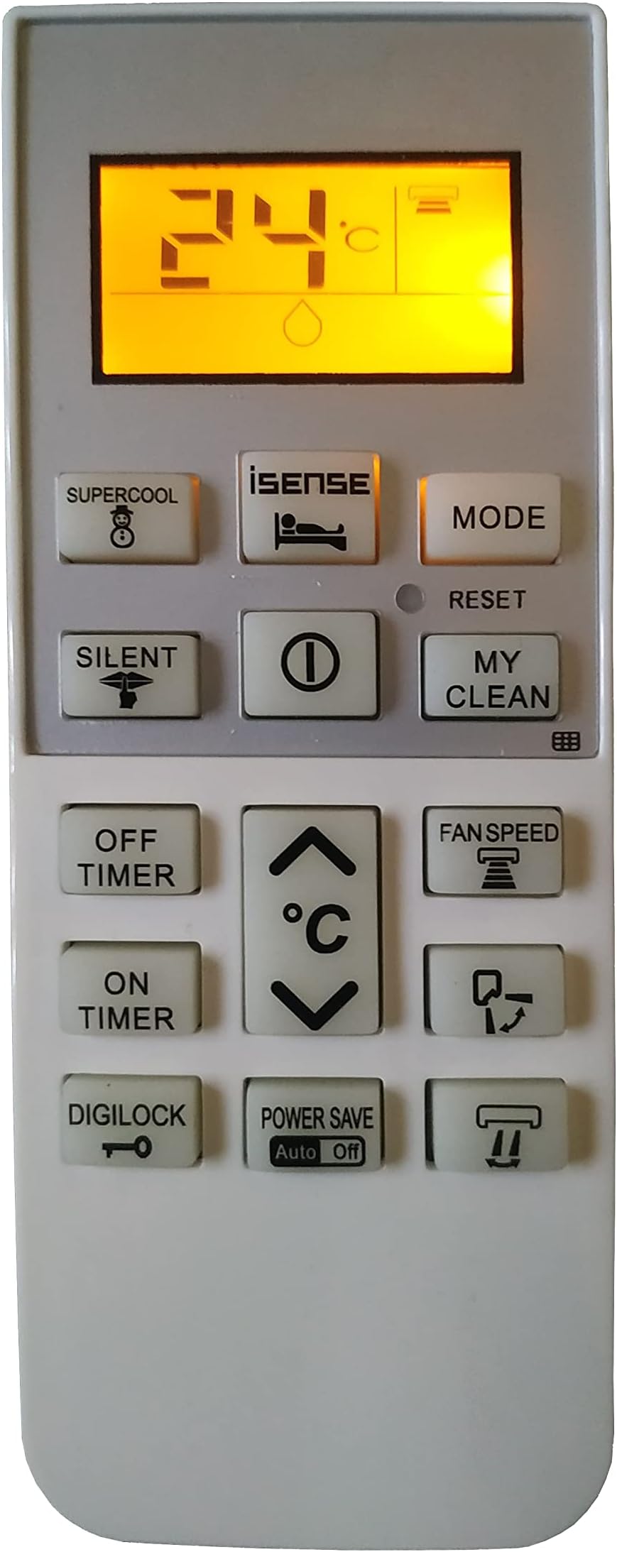 LipiWorldยฎ 168 AC Remote Control (Supercool) with Display Light (Pls Check Second Image Old Exactly Same Will Only Work) Compatible for HITACHI AC Remote with Backlight