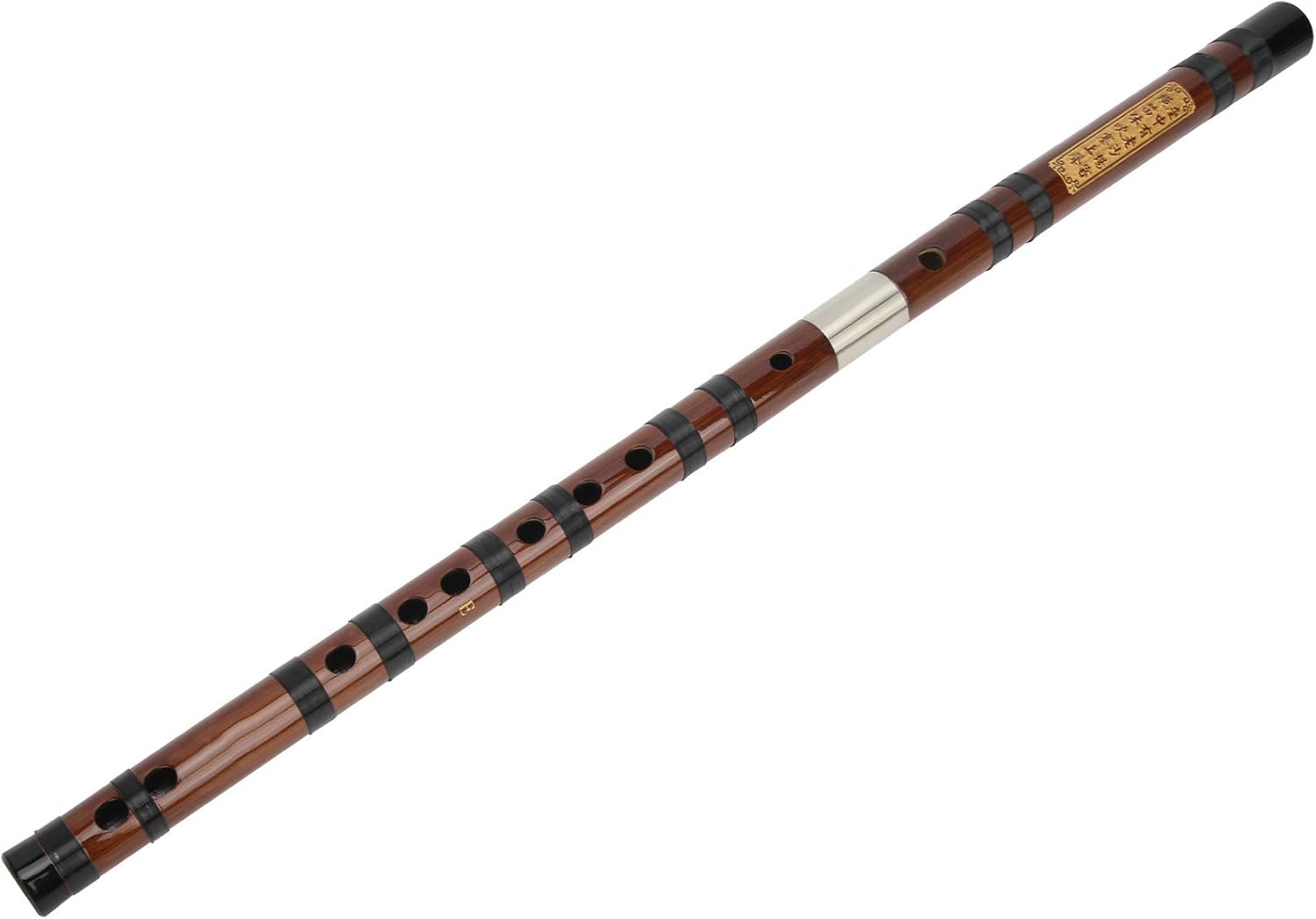 Amazon バンブーフルート、E‑Keyバンブーフルートクリスプサウンドポリッシュエクステリア、フルート愛好家用クロスボックス付き