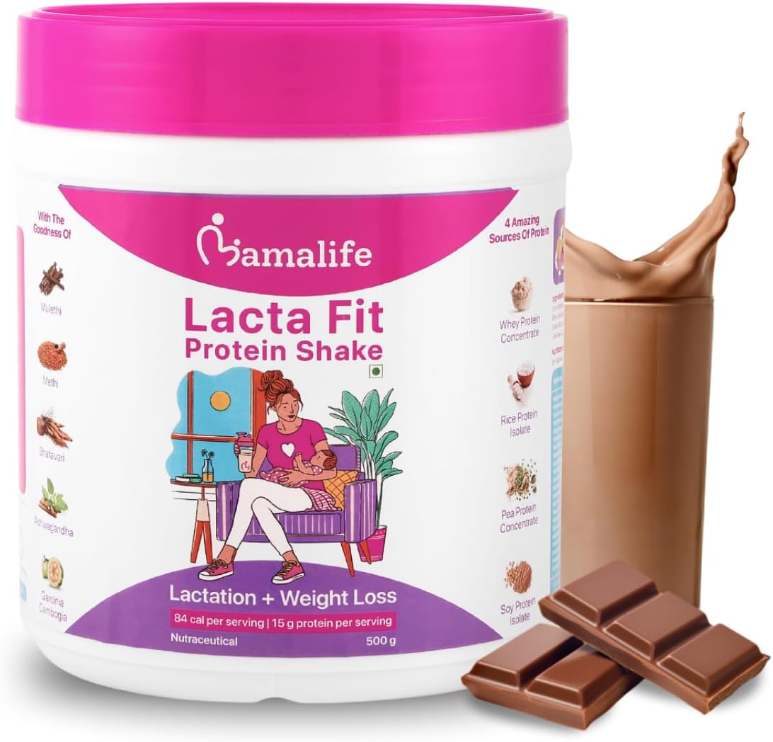 - Lacta Fit Protein Powder Shake for Feeding Mothers. Postpartum Weight Loss, Better Lactation, Less Body Pain. Whey & Plant Protein Blend. Serving Size 25g. Total 500g per unit. Pack of 1.