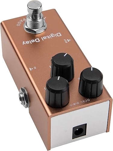 Miniatura 2 de Yootones Mini pedal de efectos de guitarra eléctrica, carcasa de metal, adaptador de CC de 9 V, True Bypass para kit de guitarra eléctrica múltiple