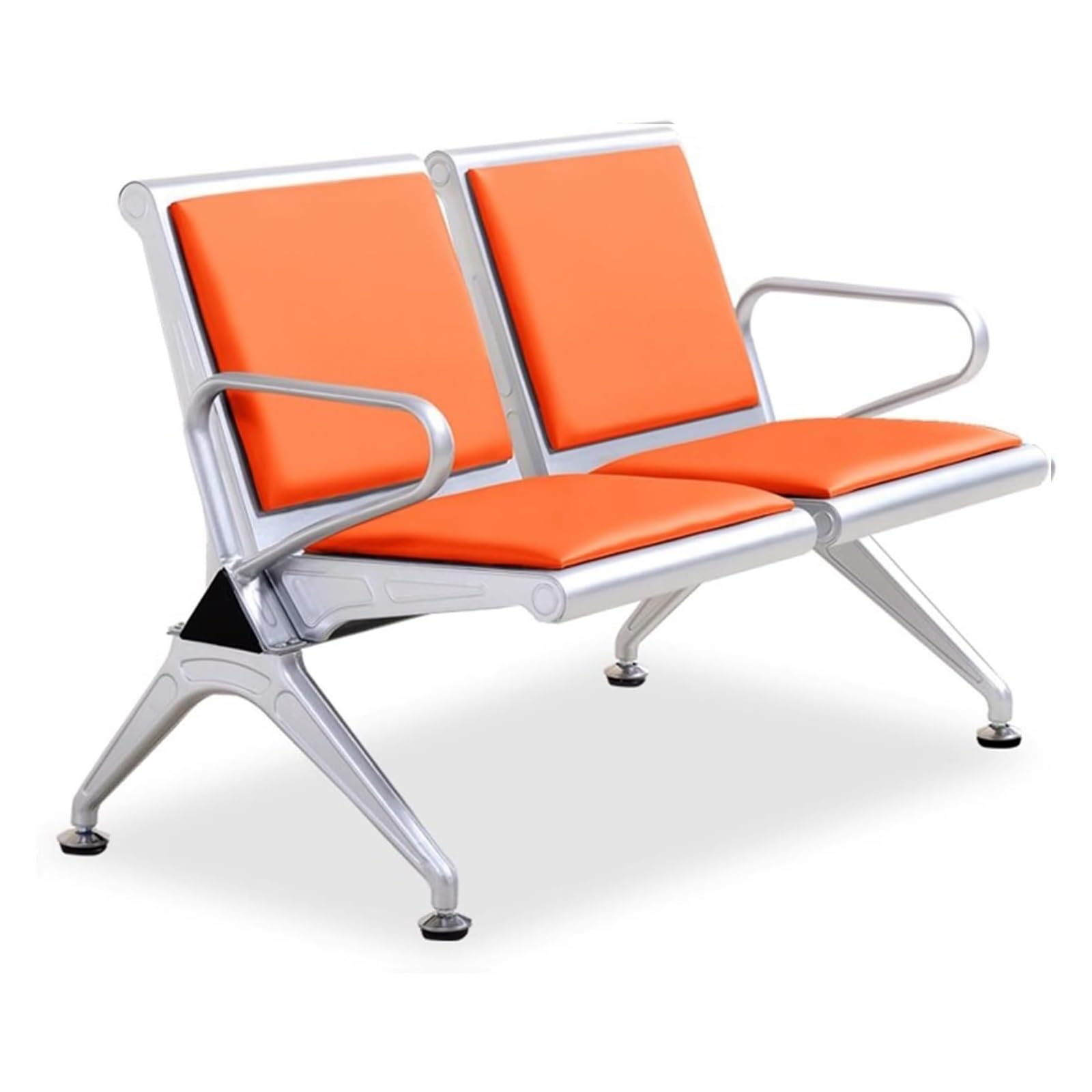 AYCDL Waiting Room Chairs for 2 Pu Upholstered Reception Seating with Armrests Airport Bench Entryway Sofa for Bank Or