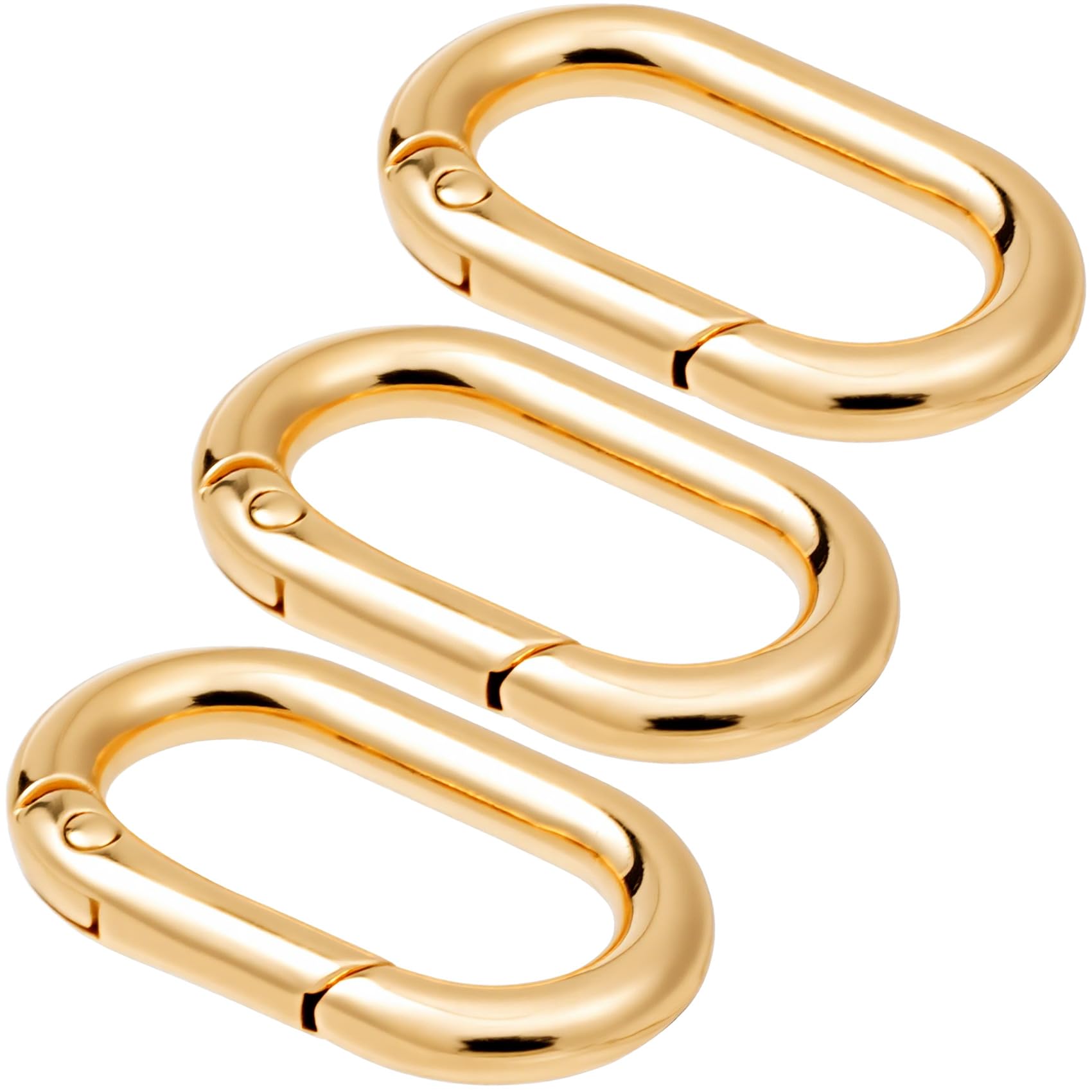 Oval Spring Ring Clips, Metal Keyring Purse Clip