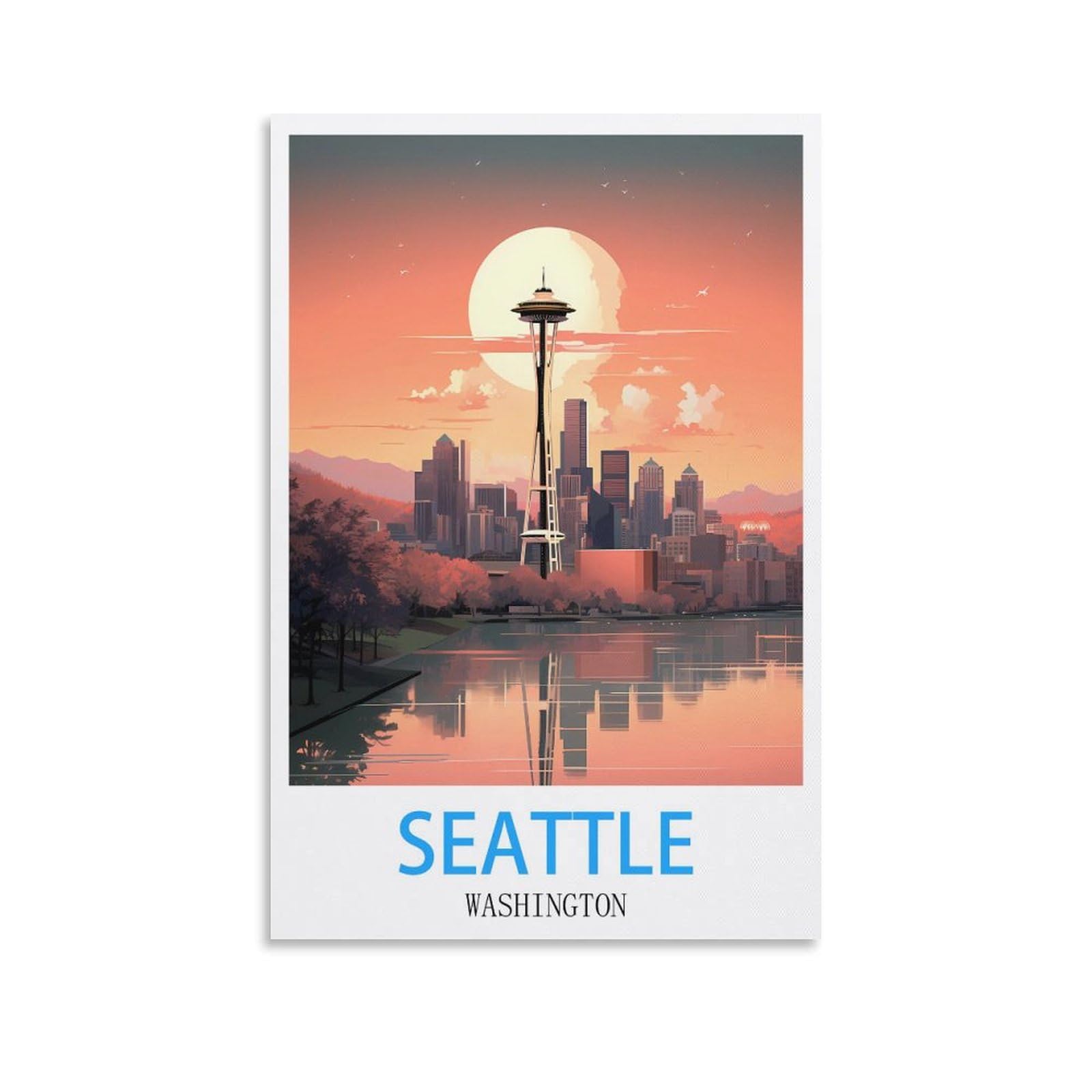 Retro Vintage Metal Tin Sign Seattle Washingtons Vintage Retro Man Cave Bar Pub Shed Novelty Gift Tin Wall Décor Metal Sign 30x40cm