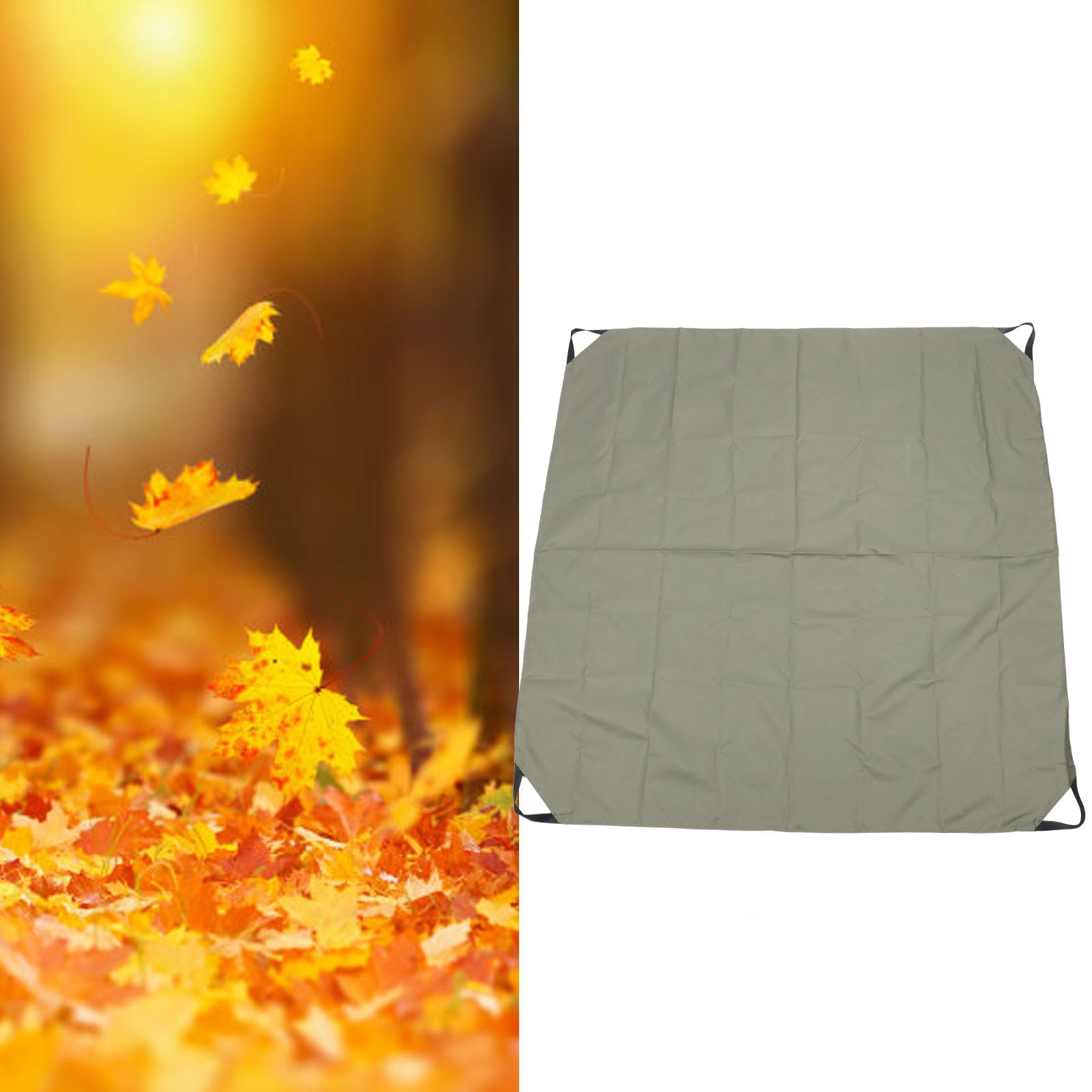 Leaf Collection Bag,Reusable Garden Yard Waste Bag,Oxford Cloth Foldable Leaf Collector Picnic Blanket with Handles,57x57 Inch